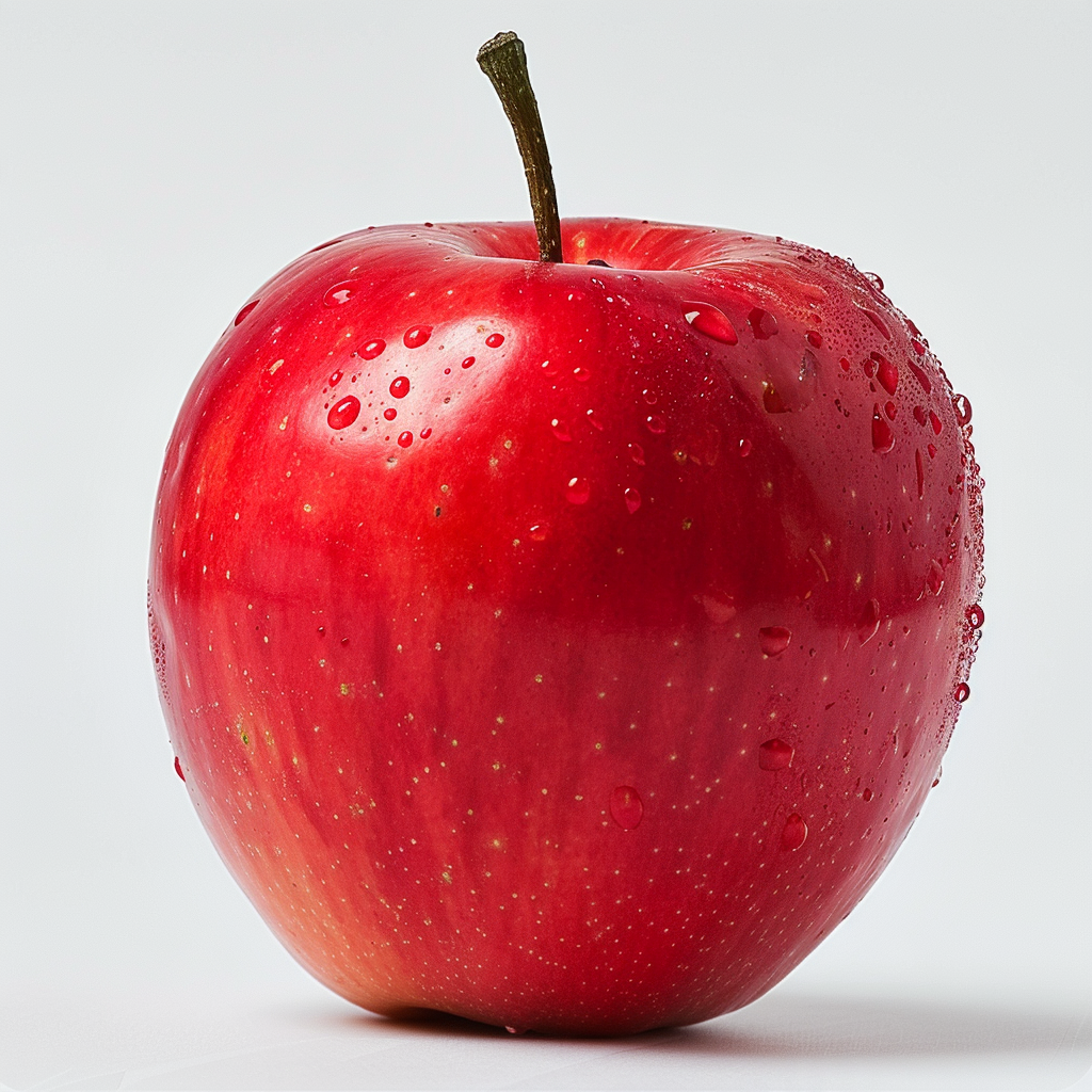 **a simple red apple on white background --ar 1:1 --v 6.0** · u3